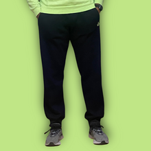 Load image into Gallery viewer, Jet Black Men&#39;s Trackies (Opaline Green Logo)
