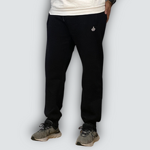 Load image into Gallery viewer, Jet Black Men&#39;s Trackies (Bright White Logo)
