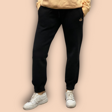 Load image into Gallery viewer, Jet Black Women&#39;s Trackies (Tender Peach Logo)
