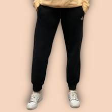 Load image into Gallery viewer, Jet Black Women&#39;s Trackies (Tender Peach Logo)
