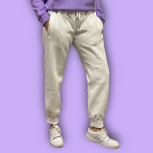 Load image into Gallery viewer, Bright White Women&#39;s Trackies (Tillandsia Purple Logo)
